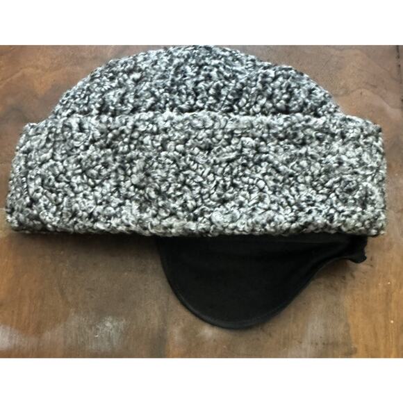 Vintage Gray Black Curly Wool Cossack Hat Persian Lamb Style Large main image 4